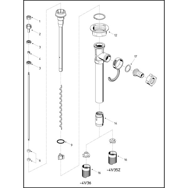 Flux Rebuild Kit for F424PVDF 41/36 Pump 24-ZORO0279